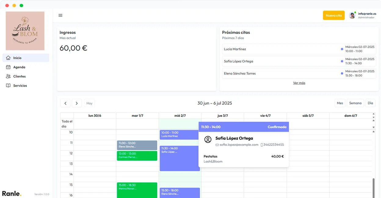 Ranle | Tu agenda online para negocios y autónomos