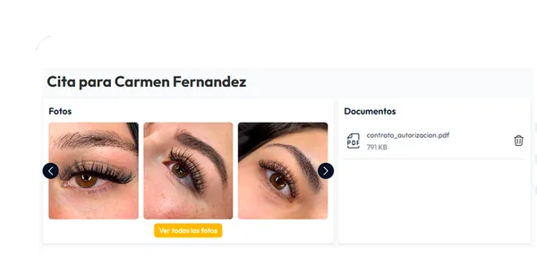Añade documentos y fotos a tus reservas