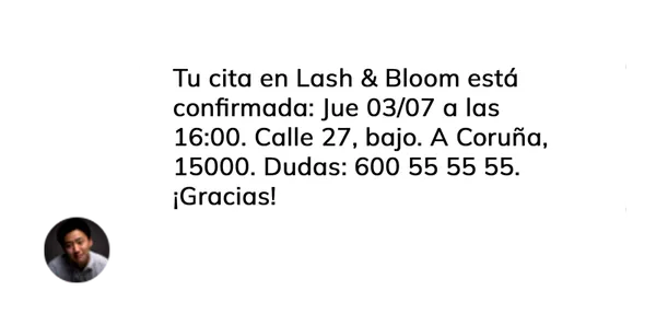 Envía recordatorios a tus clientes